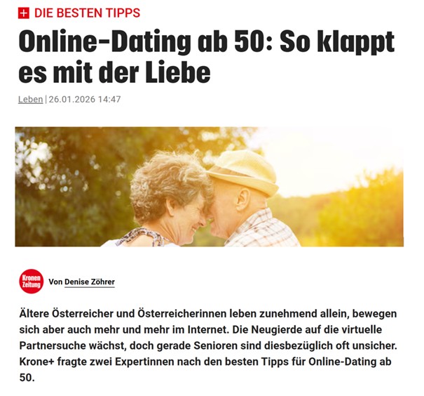 Online-Dating ab 50: So klappt es mit der Liebe